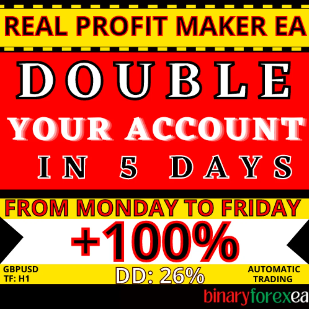 Real Profit Maker EA cover for GBPUSD on MT4