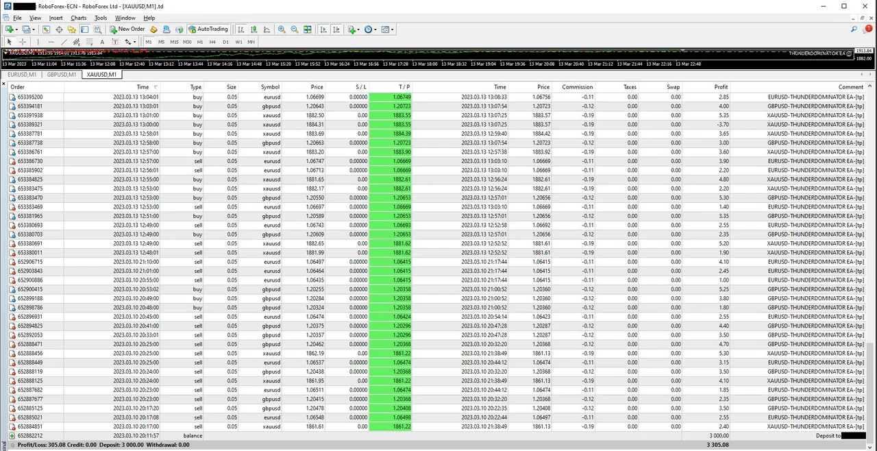 THUNDERDOMINATOR EA summary of the real ECN account statement