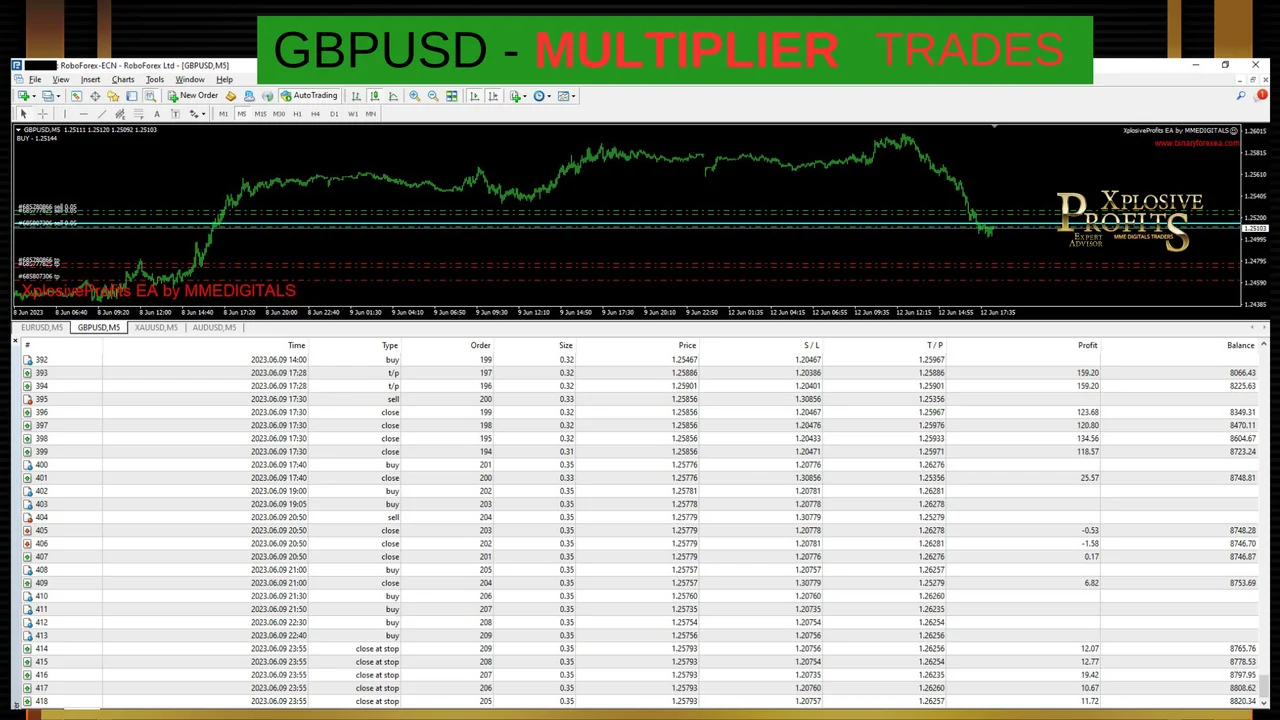 Gallery image 16 of the MT4 robot for EURUSD, GBPUSD, AUDUSD, USDJPY and XAUUSD