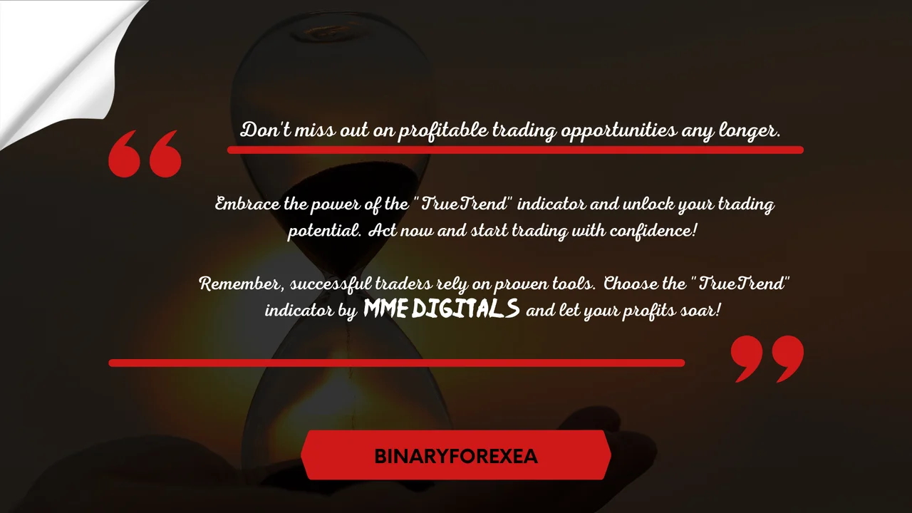 TRUETREND MT4 indicator on a position trade