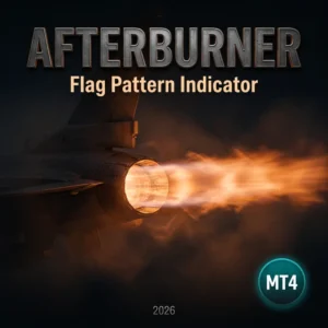 Afterburner flag pattern MT4 indicator cover with a non repainting arrow