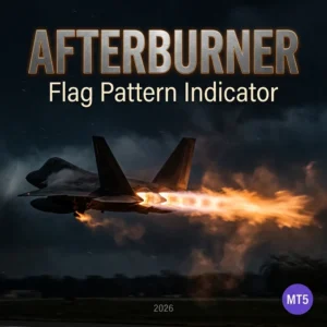 Afterburner flag pattern MT5 indicator cover with a non repainting arrow