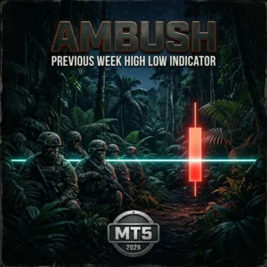Ambush Previous Week High Low Indicator MT5 - Manual Trading Forex Trading Tool