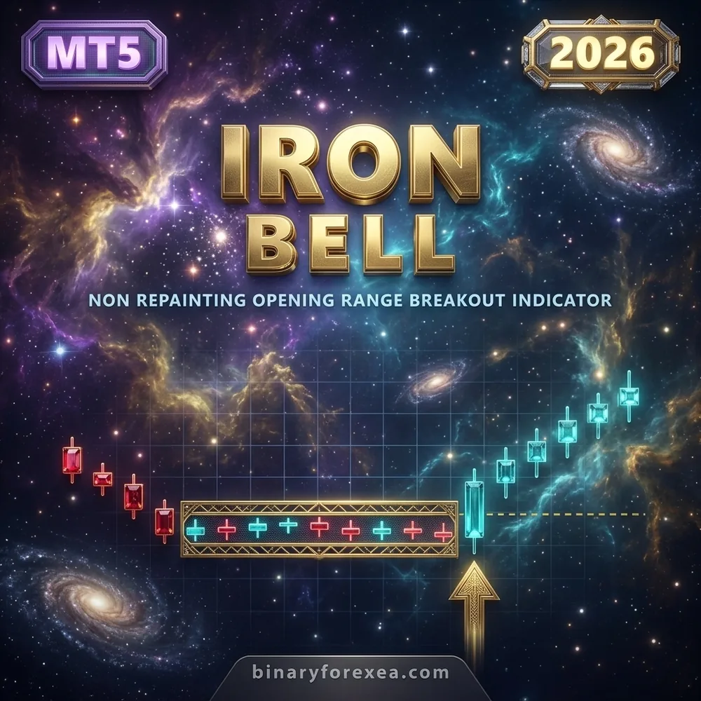 Iron Bell opening range breakout MT5 indicator with the session box and non repainting arrows