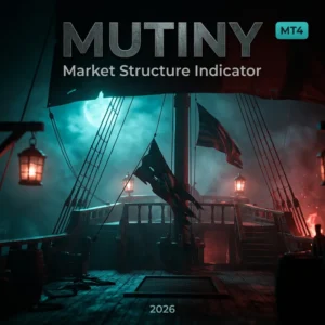 Mutiny market structure MT4 indicator cover with a non repainting arrow