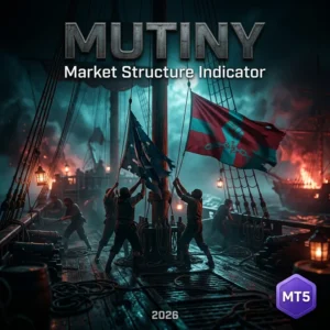 Mutiny market structure MT5 indicator cover with a non repainting arrow