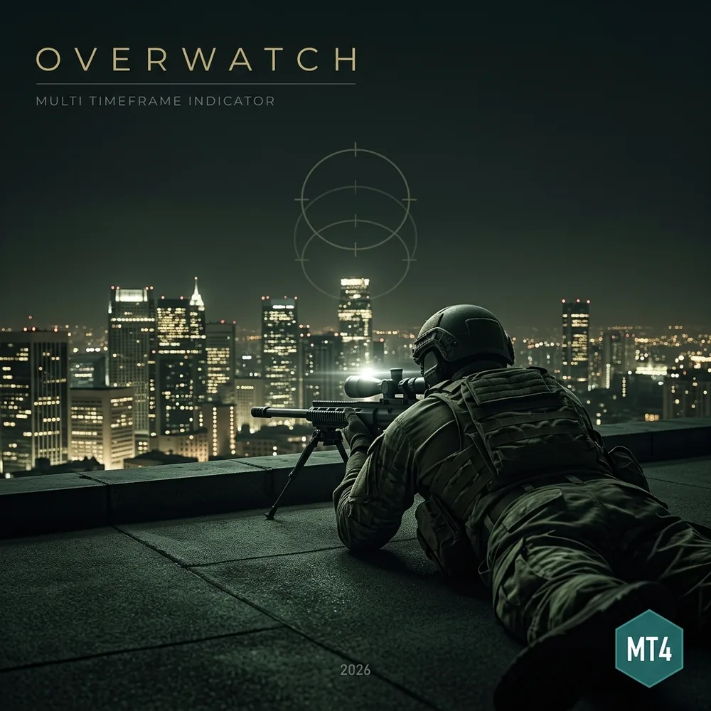 Overwatch multi timeframe MT4 indicator cover with a non repainting arrow