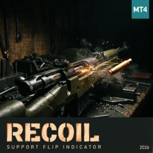 Recoil support resistance flip MT4 indicator cover with a non repainting arrow