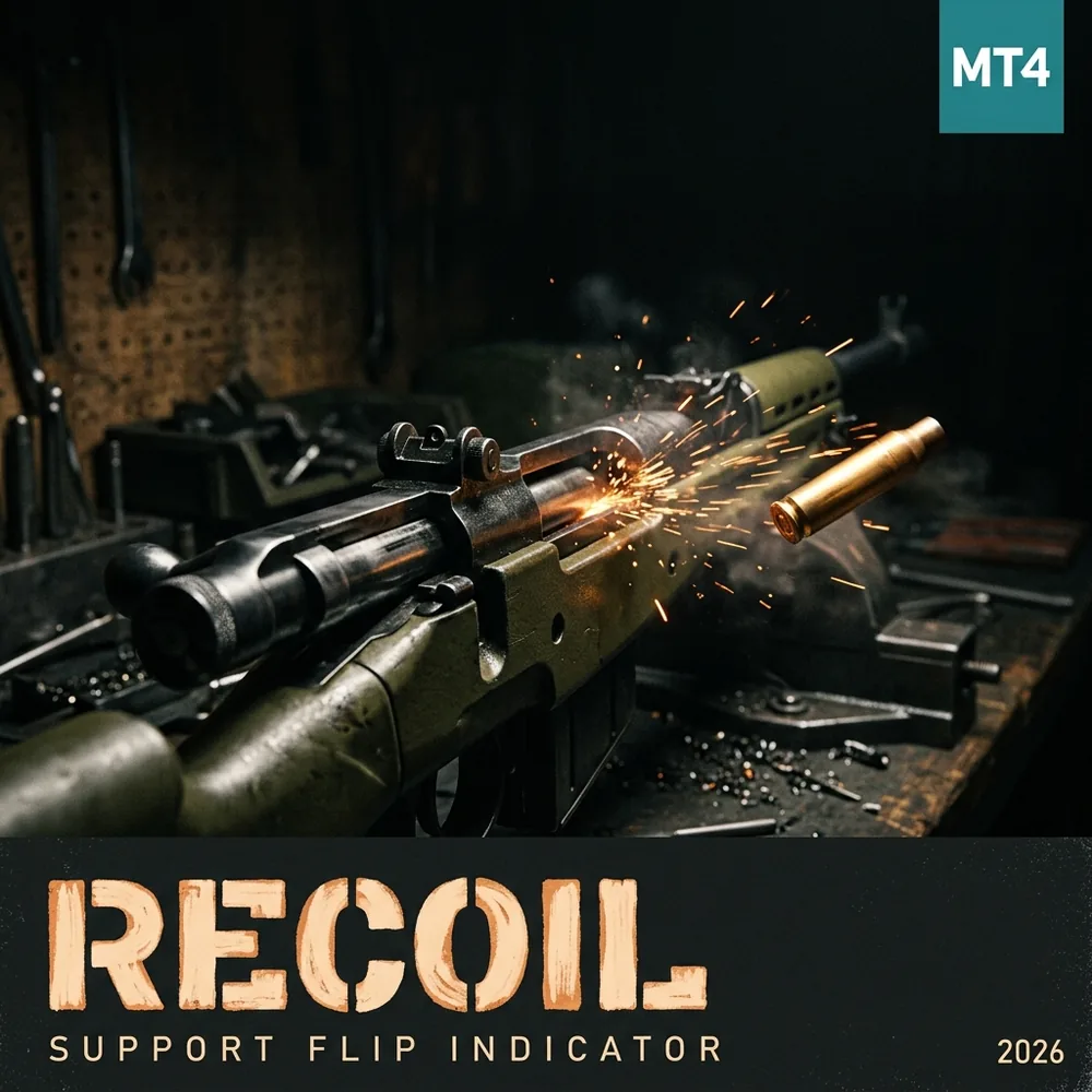 Recoil support resistance flip MT4 indicator cover with a non repainting arrow
