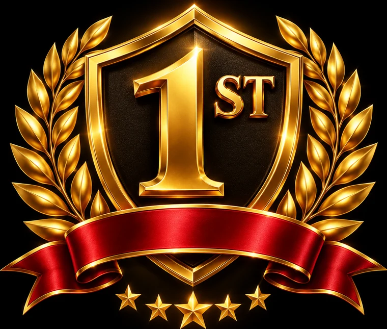 First place award emblem of the Fast M1 Gold Scalper Deluxe