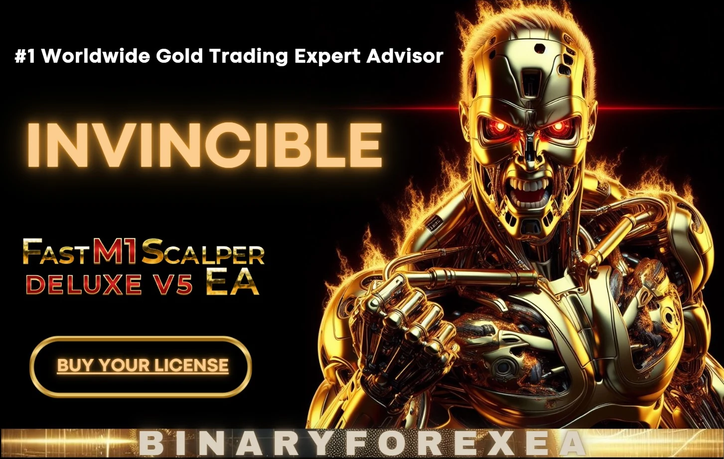 Fast M1 Gold Scalper Deluxe V5 EA for gold on MetaTrader 4